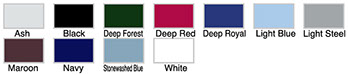 hanes 5186 long sleeve color swatch