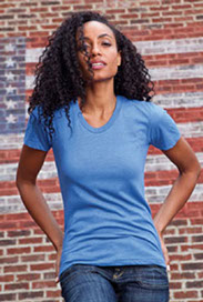 american apparel bb301 ladies, girls t-shirt custom screen printed new jersey & new york