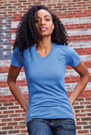american apparel bb301 ladies, girls t-shirt custom screen printed new jersey & new york
