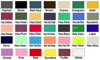american apparel bb401 t-shirt color swatch custom printed in new jersey, new york