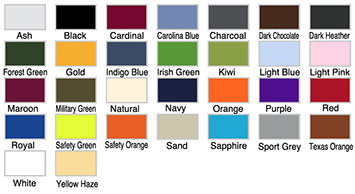 gildan g2400 long sleeve color swatch